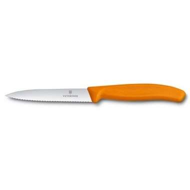 Image de COUTEAU OFFICE 08cm CRANTE MANCHE ORANGE