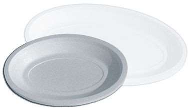 PLAT POLYSTYRENE OVALE BLANC PETIT MODELE