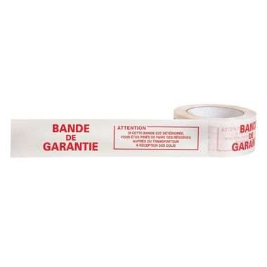 Image de RLX POLYPRO BLANC 100X50 'BANDE DE GARANTIE'