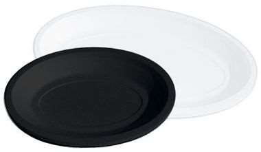 Image de PLAT POLYSTYRENE OVALE NOIR PETIT MODELE