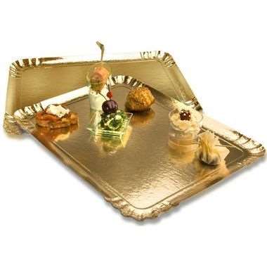 Image de PLATEAU TRAITEUR OR 19X28cm