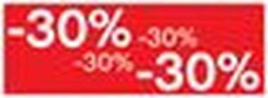 Image de AFFICHE ROUGE 69X24cm  -30 %