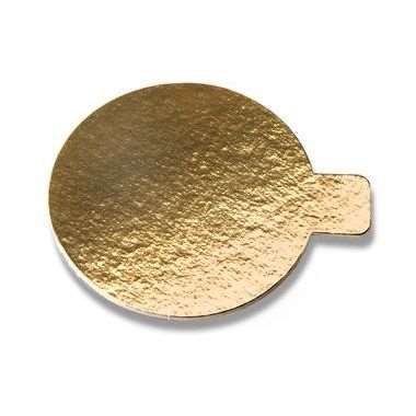 ROND CARTON OR 8 CM AVEC LANGUETTE