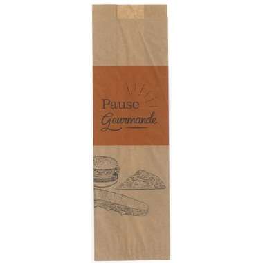 Image de SAC SANDWICH KRAFT BRUN 100+60X340mm 'PAUSE'