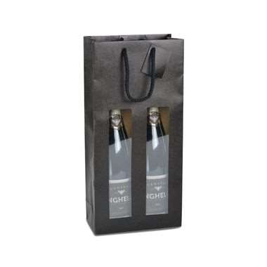 Image de SAC 2 BOUT. K. NOIR A/FEN. 180+90X380mm