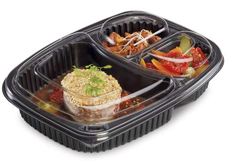 Image de BTE 'COOKIPACK' FOND NOIR 3 COMPARTIMENTS + COUVERCLE