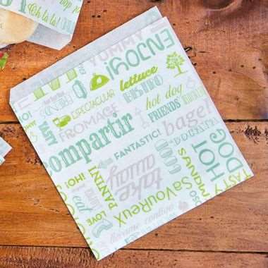 Image de SAC OUVERT S/2 COTES 'BURGER' 17X18cm PAROLE