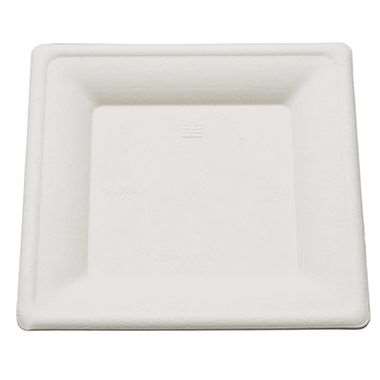 Image de ASSIETTE CARREE 26 cm FIBRE VEGETALE