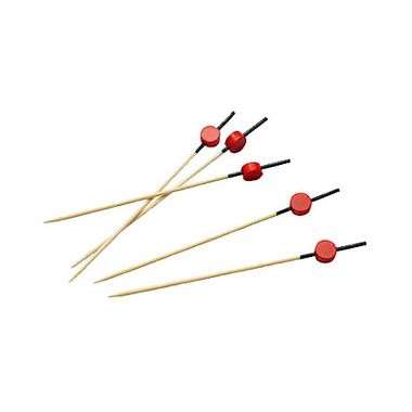 Image de BROCHETTE BAMBOU NOIRE/ROUGE 120mm BTE 200