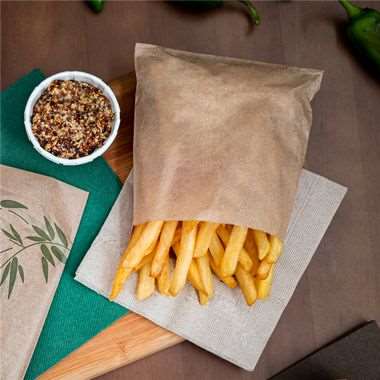 Image de SAC PAPIER FRITE 12X12cm 'NATUREL'