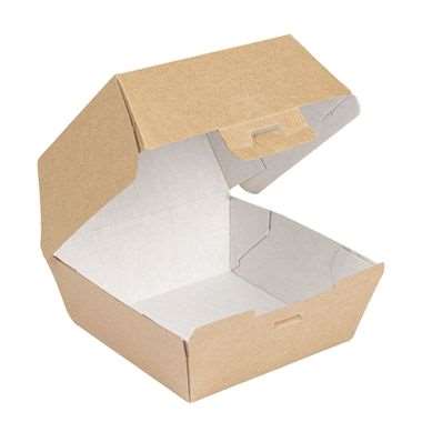 Image de BOITE BURGER 13X12.5X9cm KRAFT BRUN