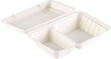 Image de COFFRET REPAS 241X163X65 BAGASSE BRUN - 470/300ml