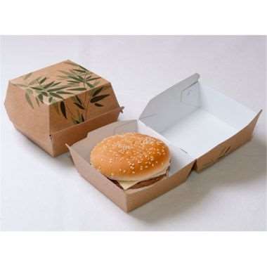 Image de BOITE BURGER 13X12.5X6.2cm KRAFT BRUN