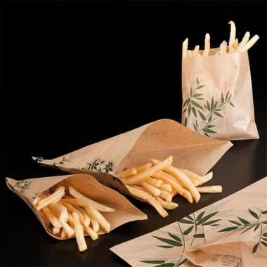 SAC PAPIER FRITE 12X12cm 'FEEL GREEN'