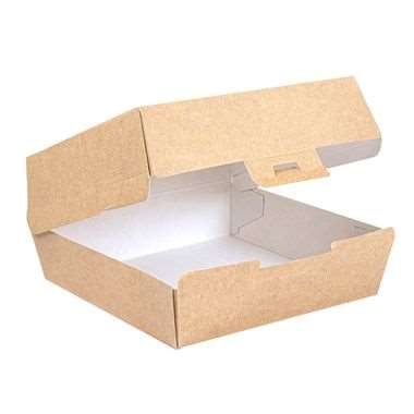 Image de BOITE BURGER 17.6X16.8X7.8cm KRAFT BRUN