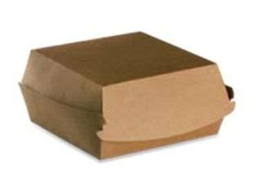 Image de COQUE HAMBURGER 120X116X70mm KRAFT BRUN