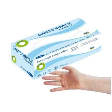 Image de BTE 100 GANTS VYNIL 8-8 1/2 LARGE