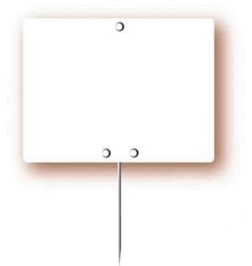 Image de PT ETIQUETTE BLANCHE 08X12 A PIQUE INOX