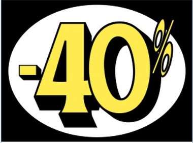 Image de AFFICHE NOIR/JAUNE FLUO-40 %