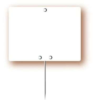 Image de PT ETIQUETTE BLANCHE 06X04 A PIQUE INOX