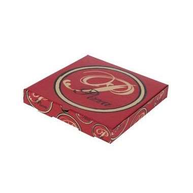 Image de BOITE PIZZA 33X33X3.5 KRAFT ROUGE
