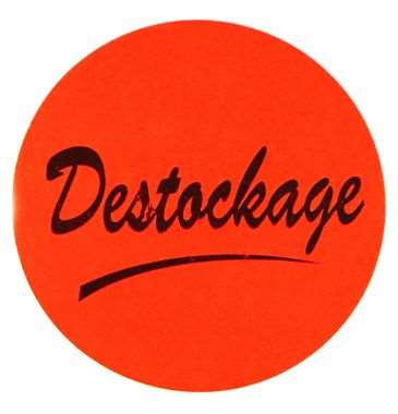 Image de ETIQ. 'DESTOCKAGE' FLUO BTE 500