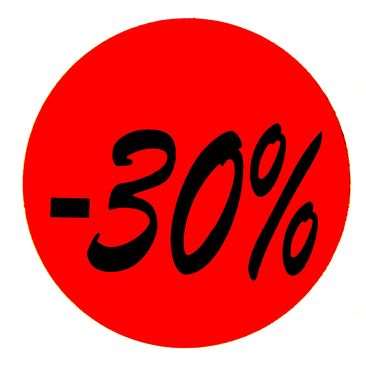 Image de ETIQUETTE '- 30 %' FLUO