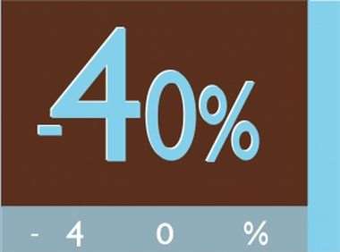 Image de AFFICHE CHOCO/BLEU-40 %