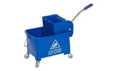 Image de CHARIOT DOUBLE SEAUX 20 L + PRESSE