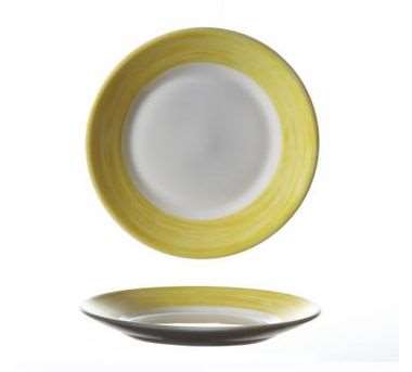 Image de ASSIETTE 'BRUSH' PLATE JAUNE 155mm