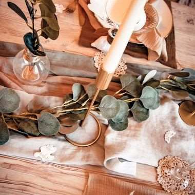 Image de BOUGEOIR OR SUR PIED DESIGN 23 CM