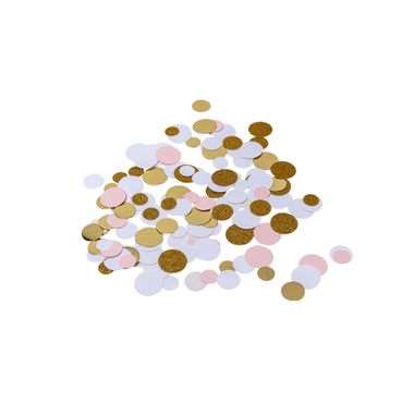 Image de CONFETTIS ROND PAPIER ROSE/OR