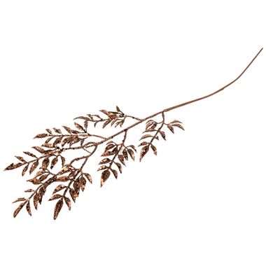 Image de BRANCHE FEUILLAGE PAILLETTE CHOCO