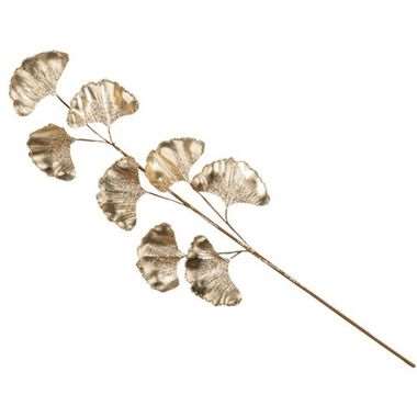 BRANCHE FEUILLES GINKGO OR 53 CM